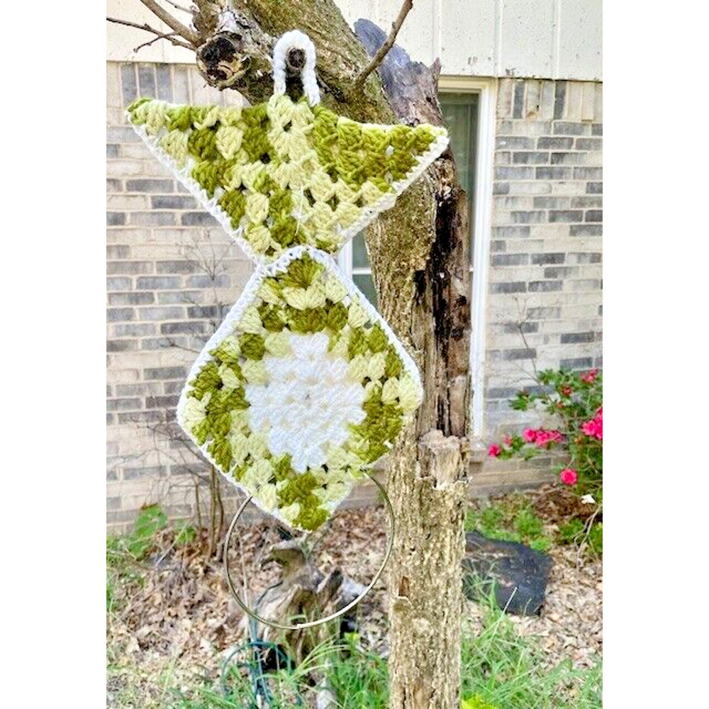 Vintage Owl Crochet Yarn Wall Hanging 18" Retro Decor - Picture 4 of 5